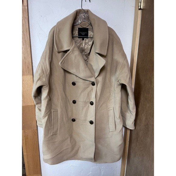 Talbots Jackets & Blazers - Talbots Double Breasted‎ Wool Blend Coat Beige 18W